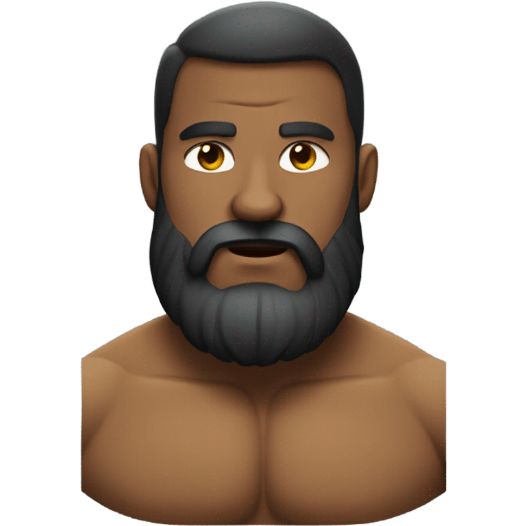 muscular man with beard emoji