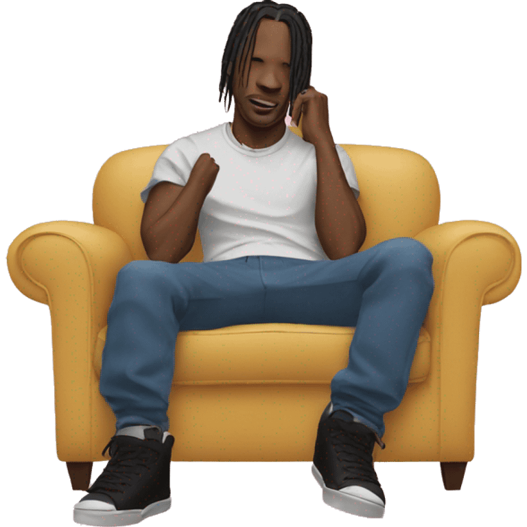 Travis Scott on a couch emoji