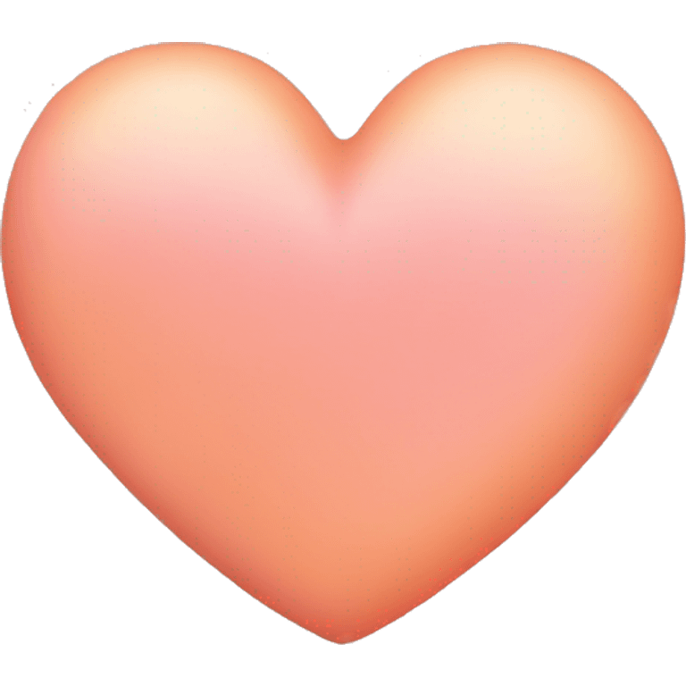 Peachy colored pink heart emoji