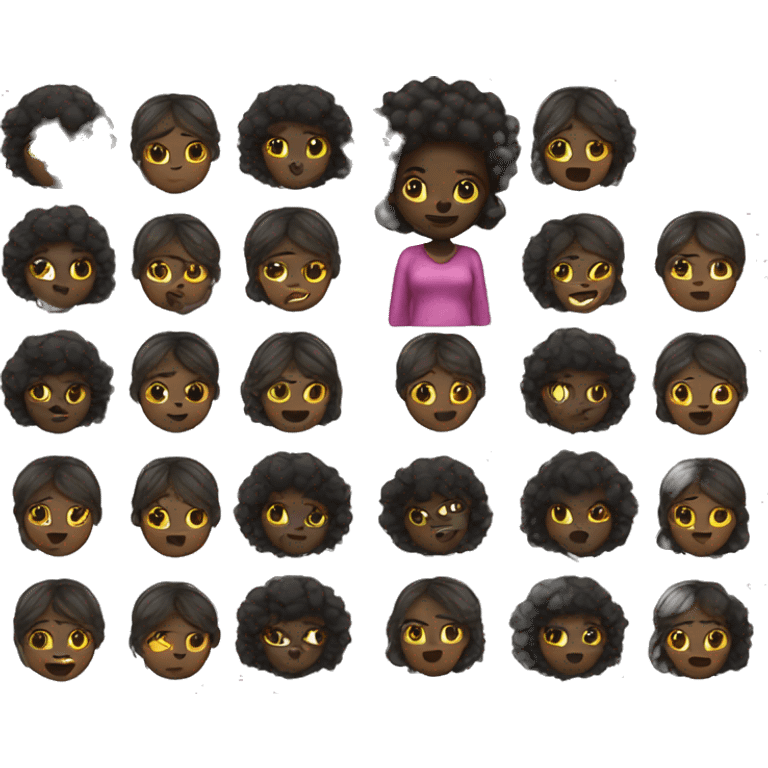 Dark skin girl party pooper emoji