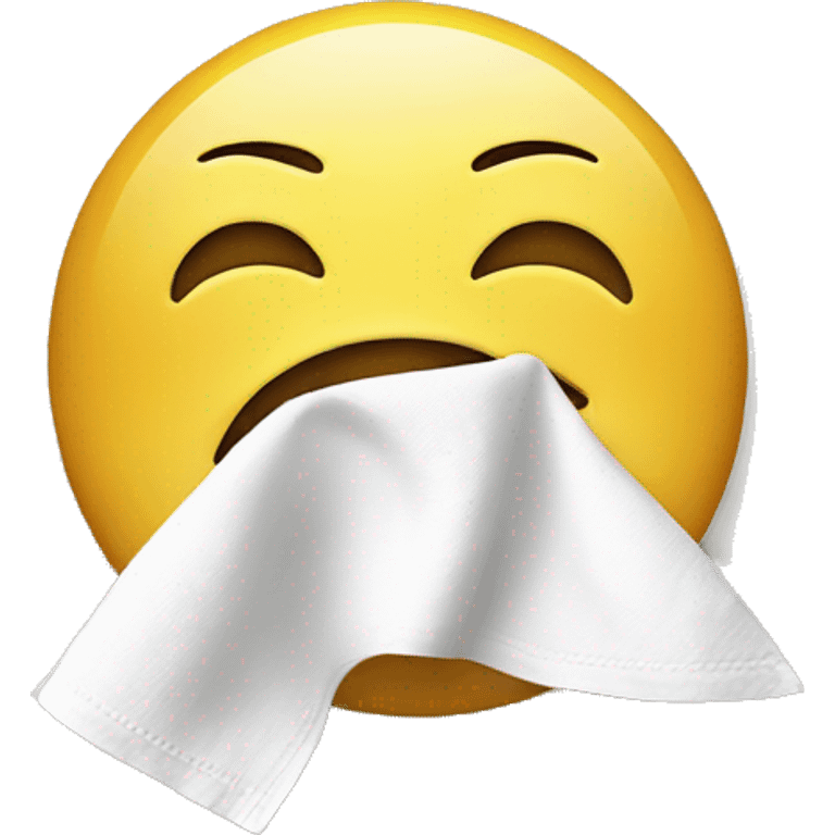 smiley emoji wiping his mouth with a napkin after good meal emoji