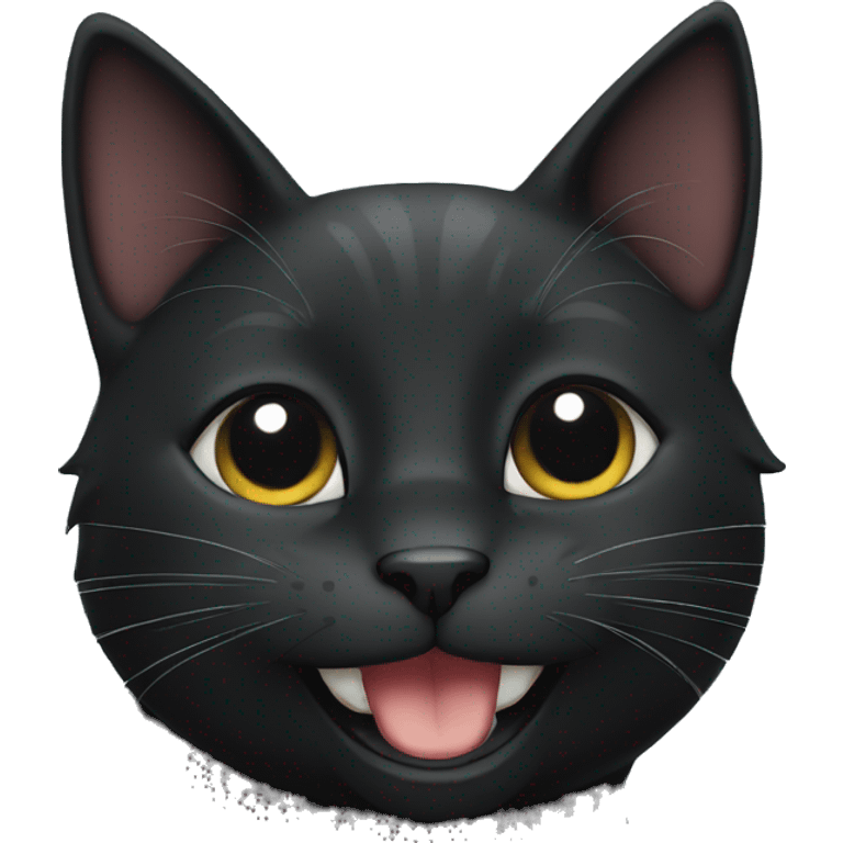 Happy black cat emoji