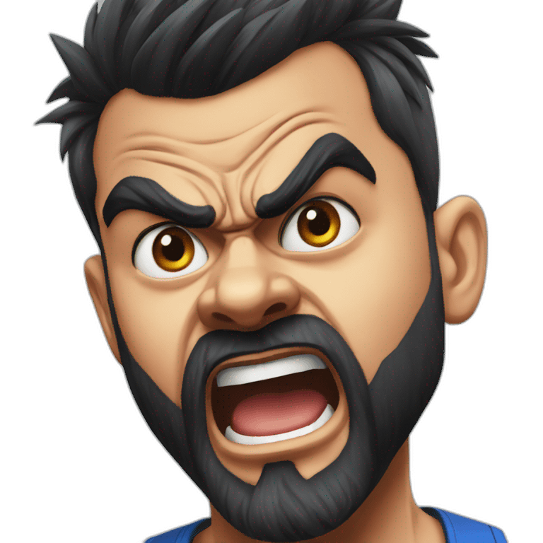 Virat Kohli angry  emoji