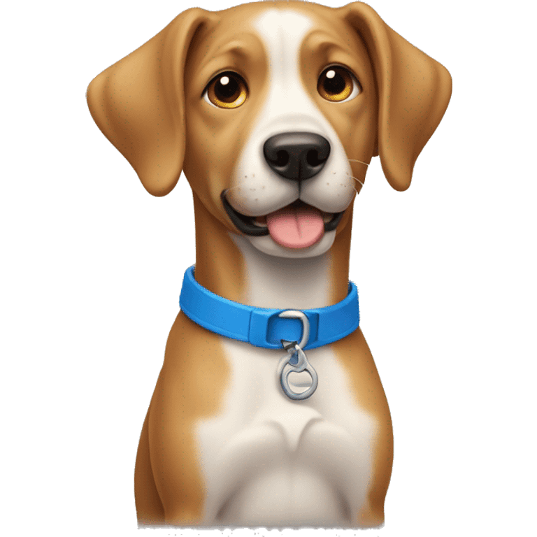 dog with blue collar emoji