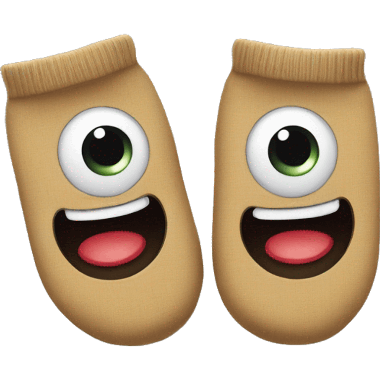 funny two socks with eyes emoji