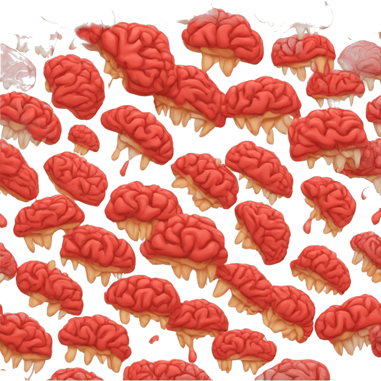 Red brain melting emoji