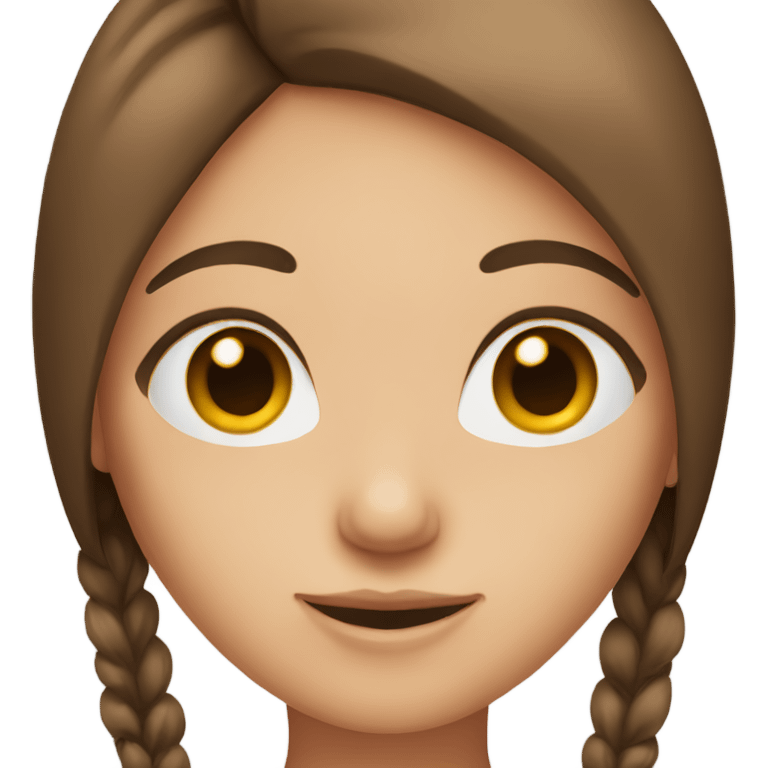 Girl with straight brown hair emoji