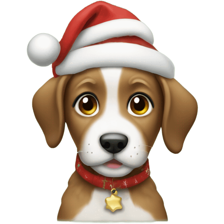 Christmas puppy emoji