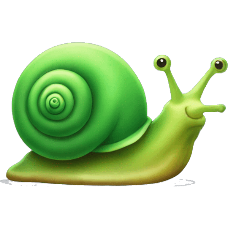 green snail pooping emoji