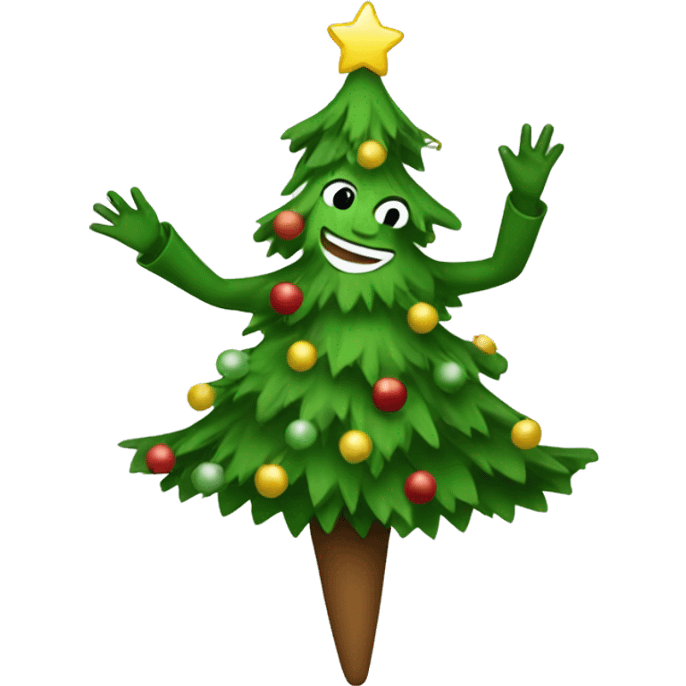 Dancing Christmas tree emoji