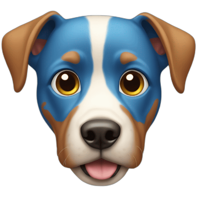 Dog blue face  emoji