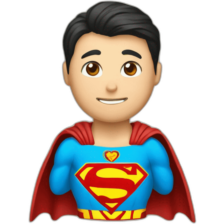 Superman with Emblem ornament of Kazakhstan emoji