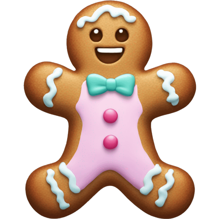 Pastel gingerbread man emoji