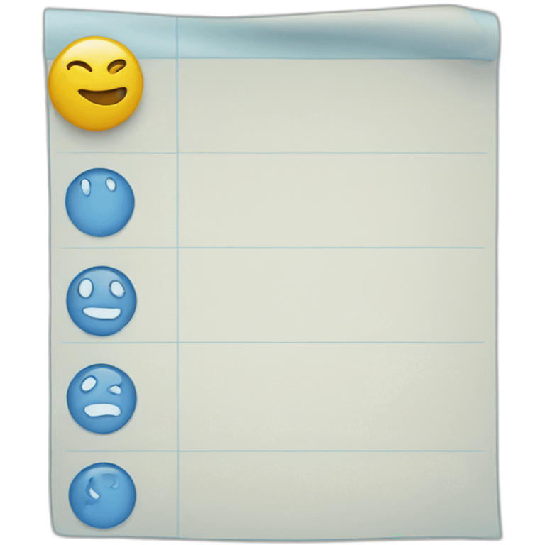 check list blue emoji