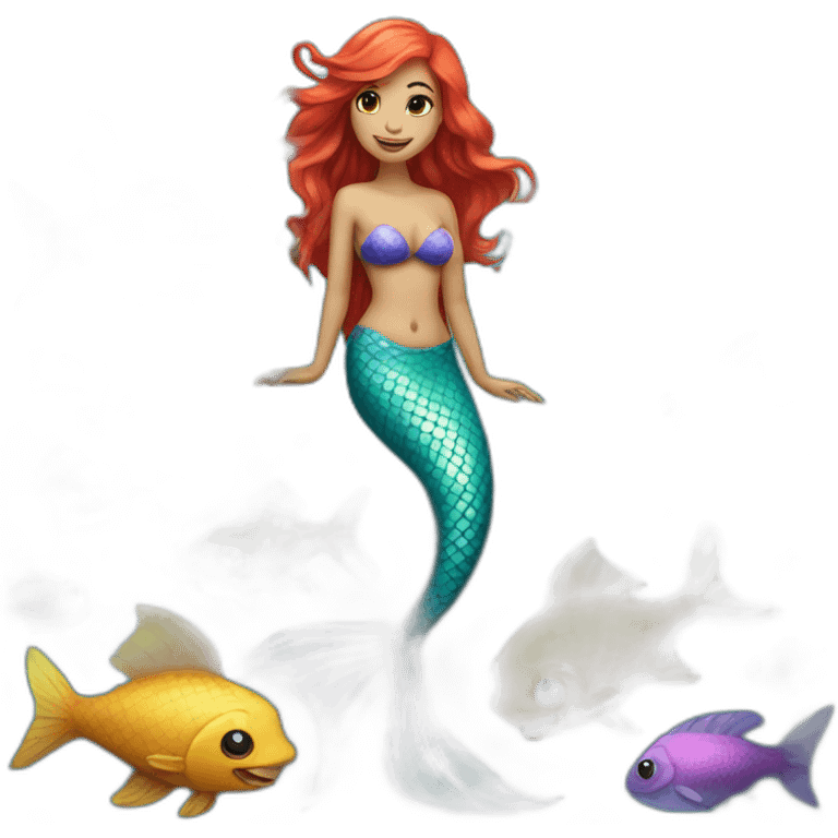 Mermaid with fishes emoji