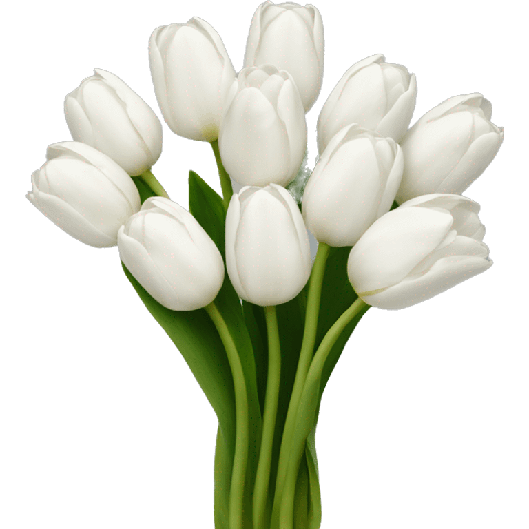 white tulip bouquet  emoji