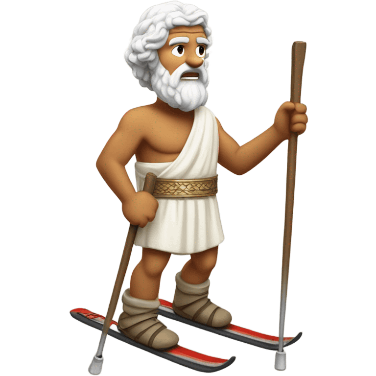 socrates on mountain skis emoji