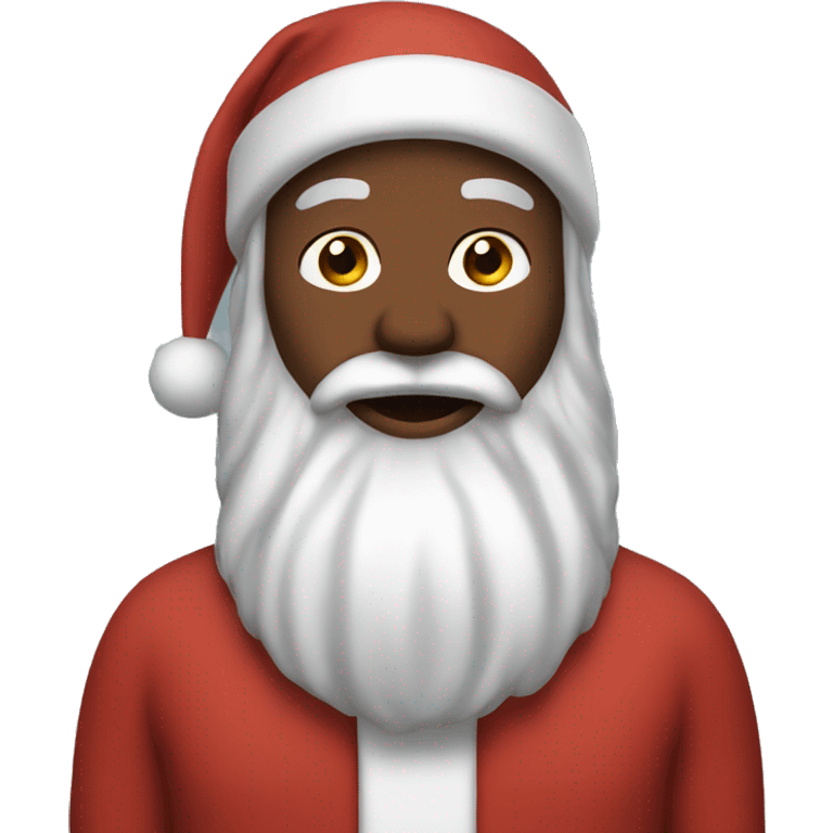 Santa with brown skin emoji