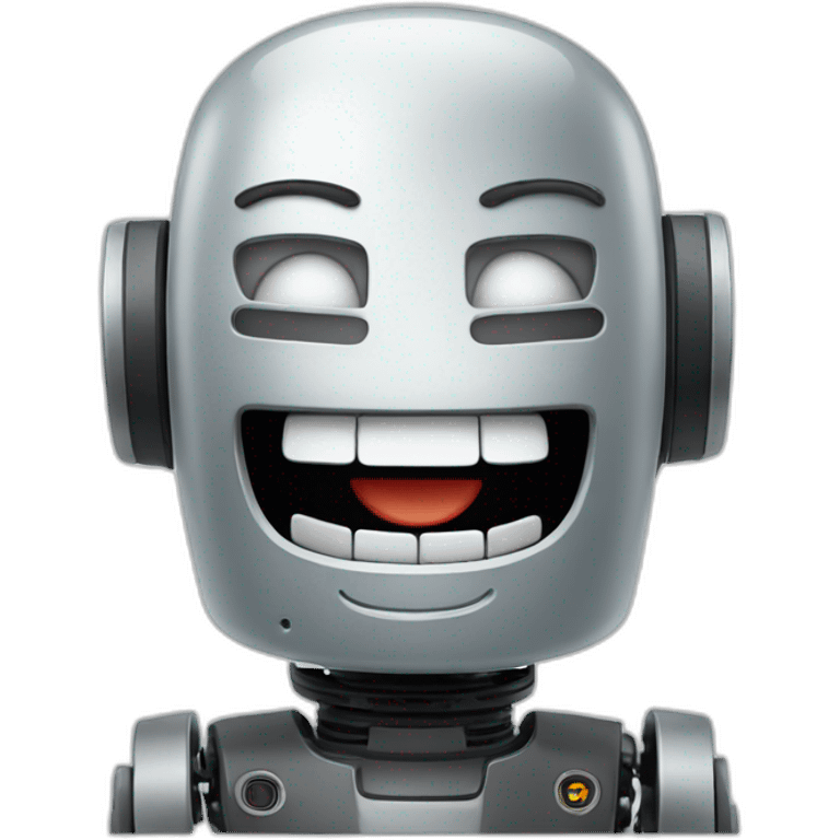 robot laughing emoji