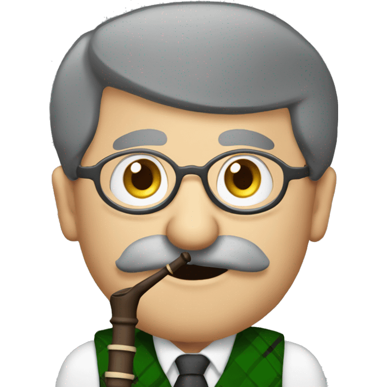 bagpipes moustache glasses short hair elderly male  emoji