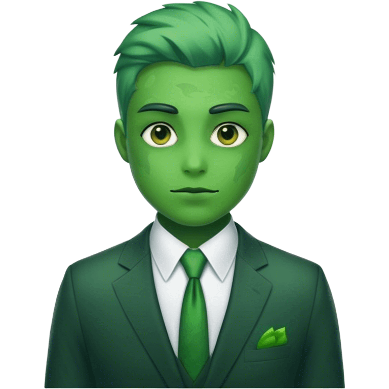 faces of different office green triceratops in a suit emoji