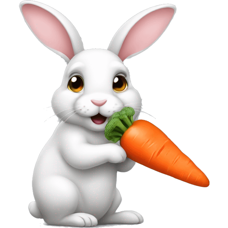 Bunny eating carrot  emoji