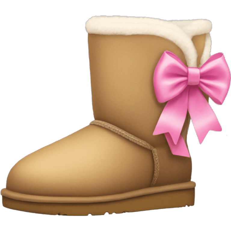 Ugg boot with pink bow emoji