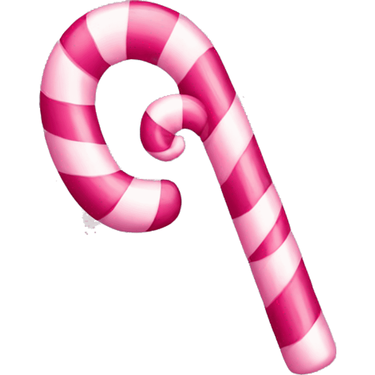 Pink candy cane  emoji