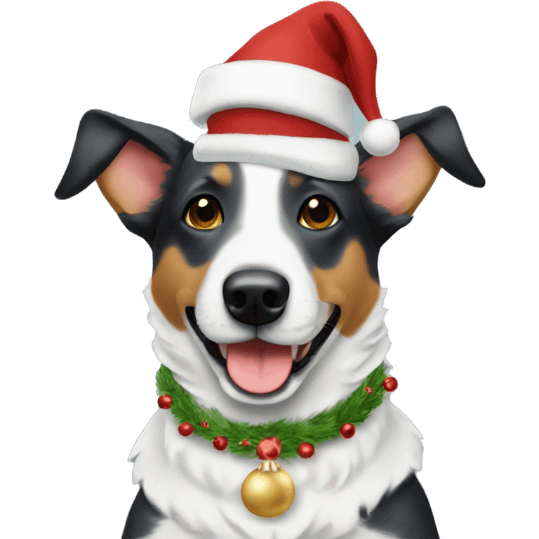 Cattle dog Christmas  emoji