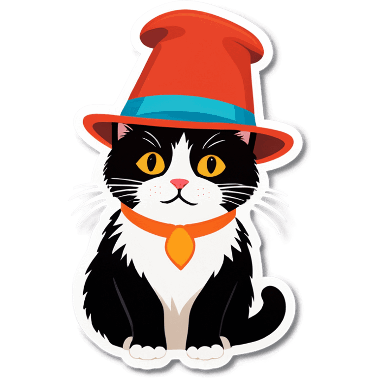 Cat with hat  emoji