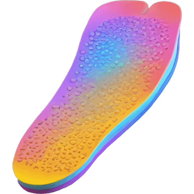 colorful 3d printed orthopedic insole  emoji