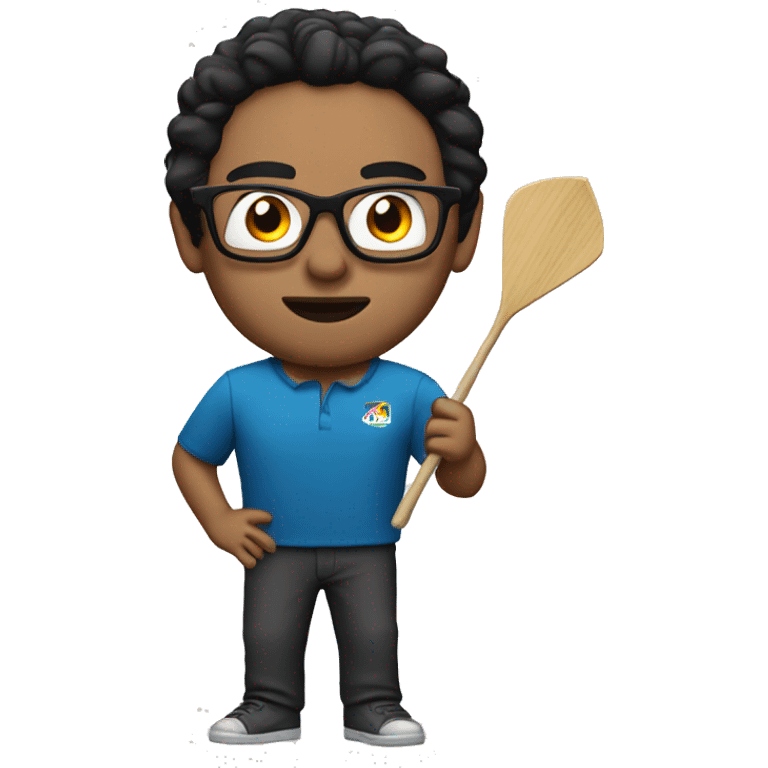 Dart player with Dark hair and glasses emoji