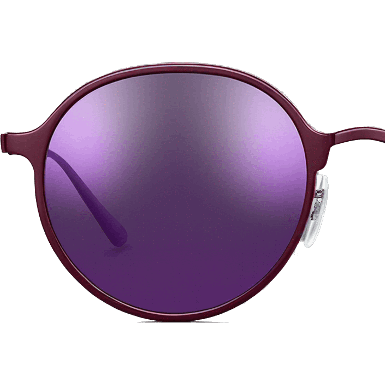 dark red  ray ban round metal sunglasses  with purple frame front view  emoji