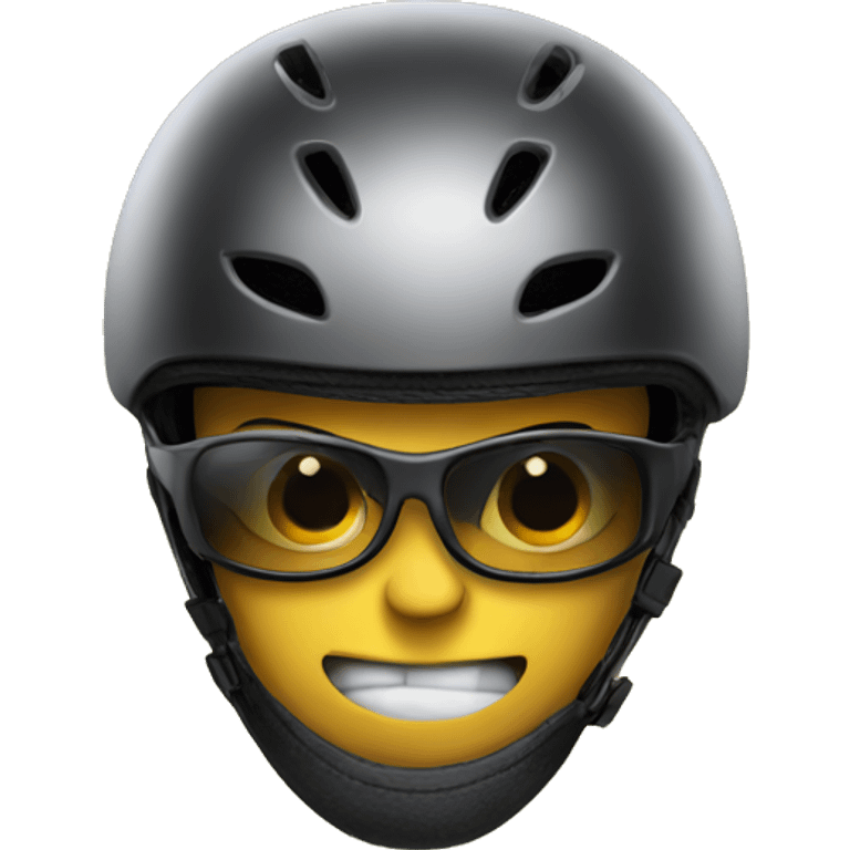 angry emoji with bike helmet emoji