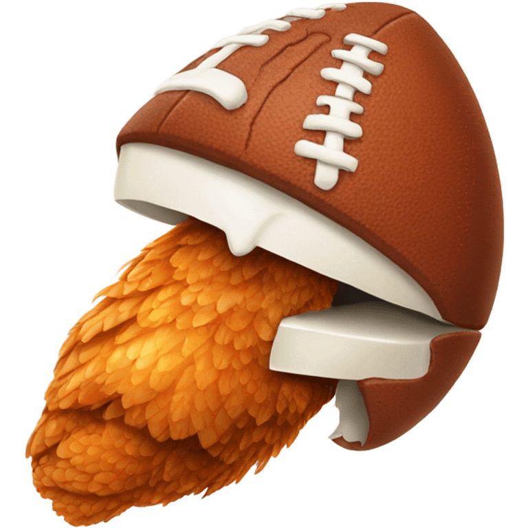 Football eating a chicken wing  emoji