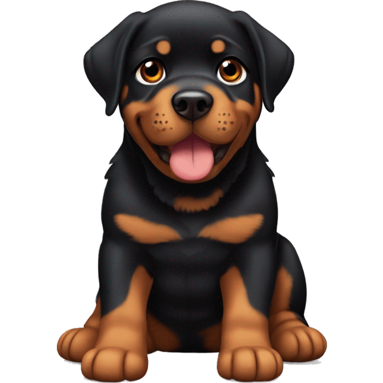 Rottweiler mixed a little bit with lab emoji