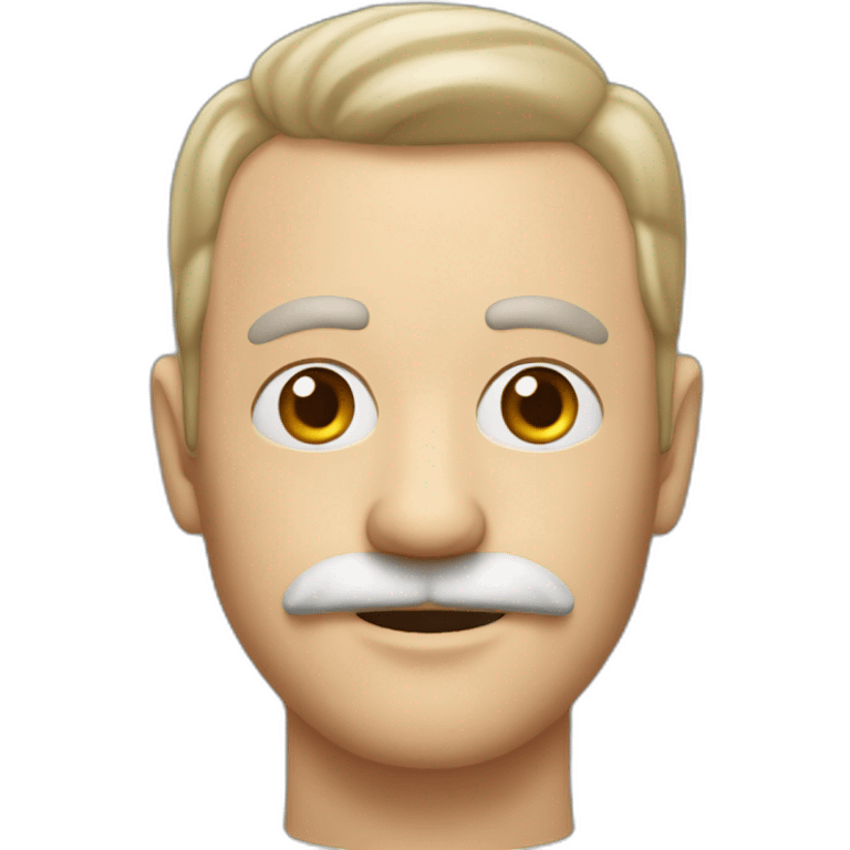 41 year man with fair skin colour, moustache and beerd emoji