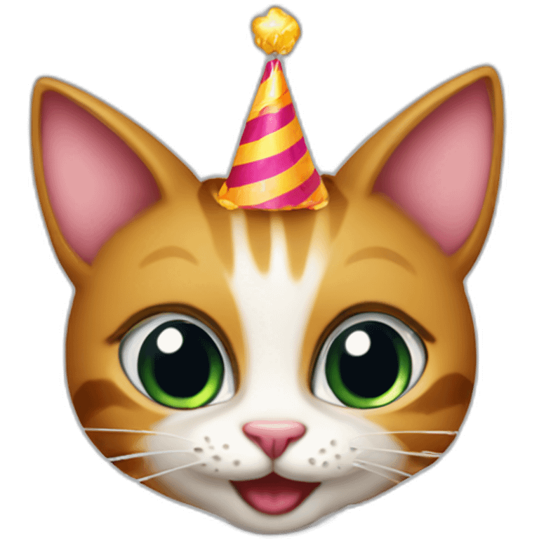 Weird cat holding up happy birthday sign “Priya” emoji