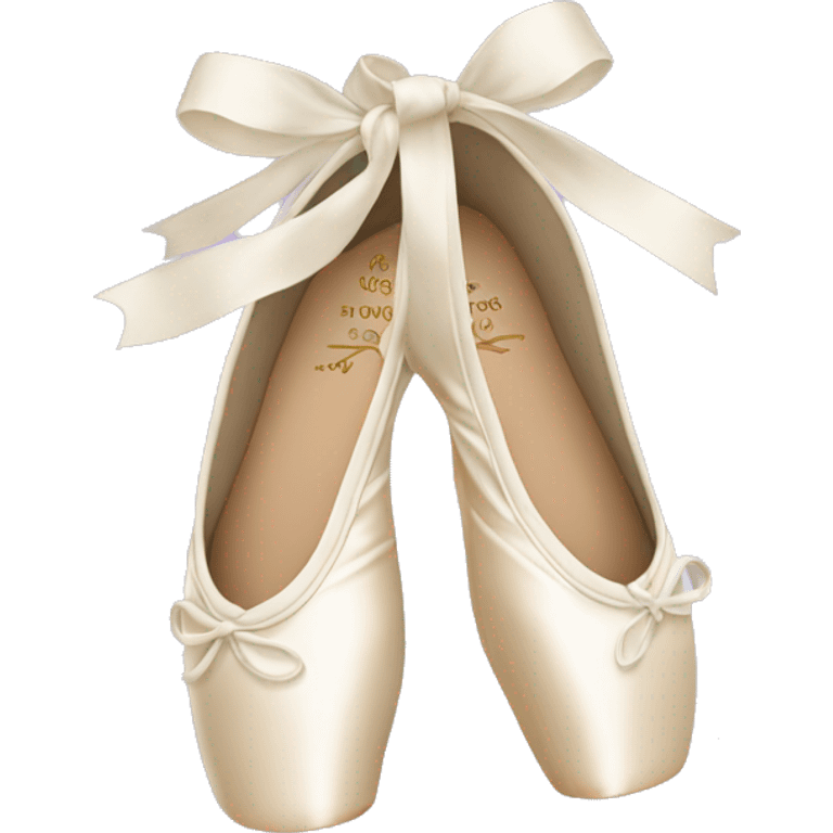 Ballet ivory pointe shoes  emoji