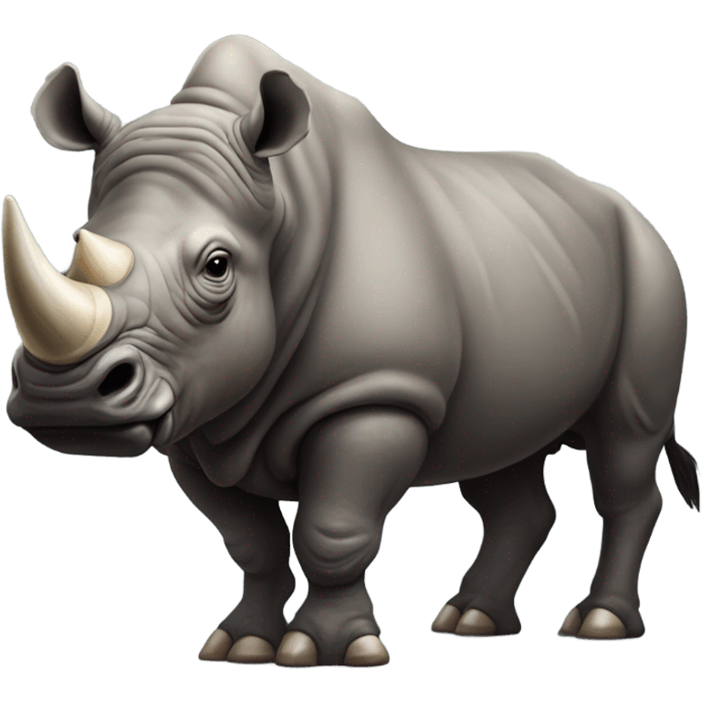 Rhino mixed with a buffalo emoji