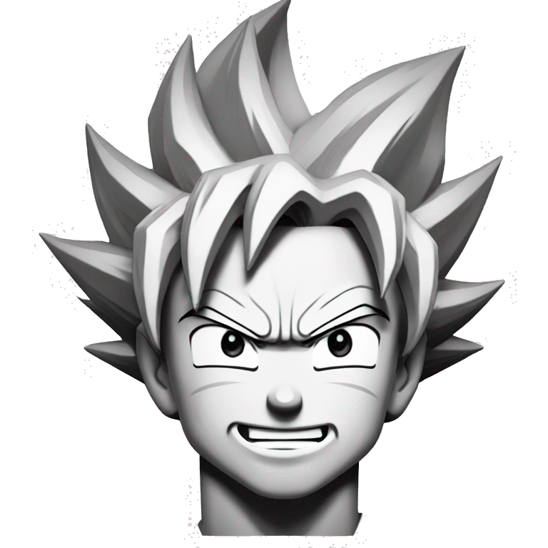 Goku Super Saiyan but add black outline emoji