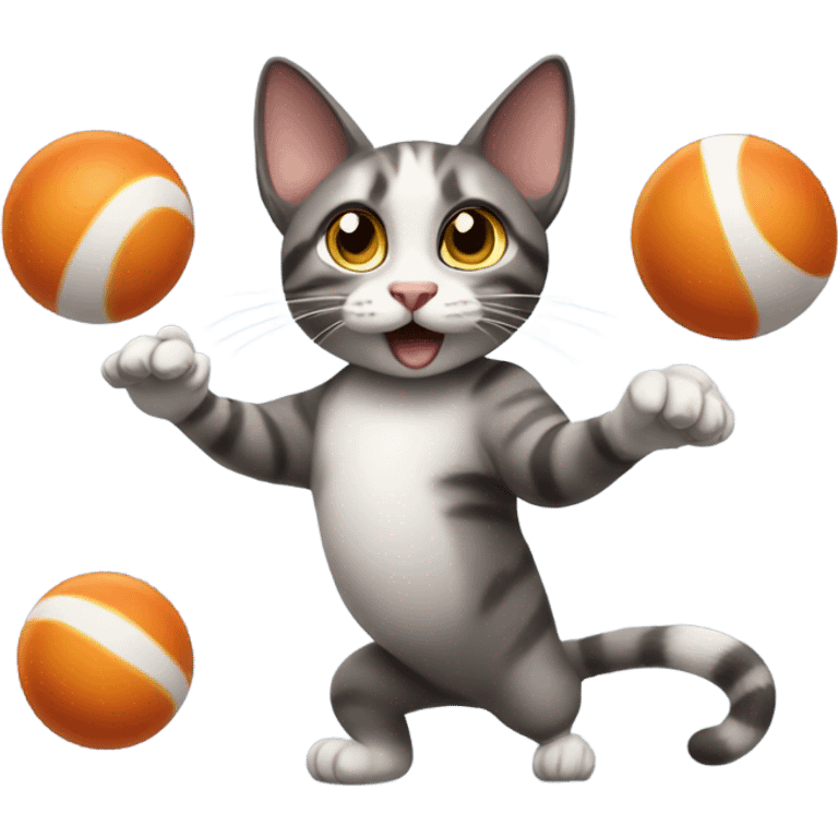 Cat juggling emoji