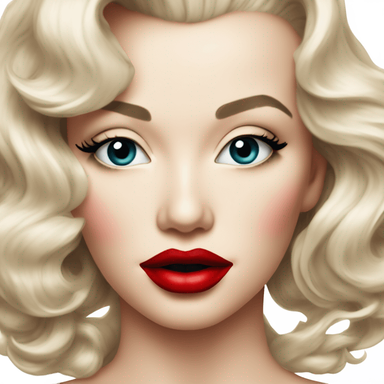 Marilyn Monroe red kiss  emoji