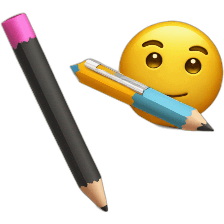 pencil and magical paper emoji