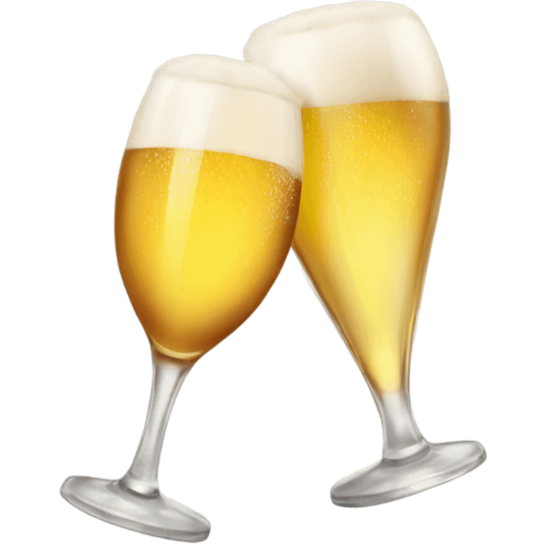 Champagne glass and beer mug cheers emoji