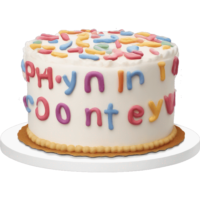 Cake icing letters emoji