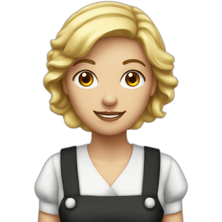 White woman maid emoji