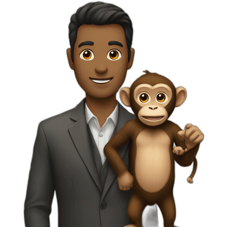 men and monkey emoji