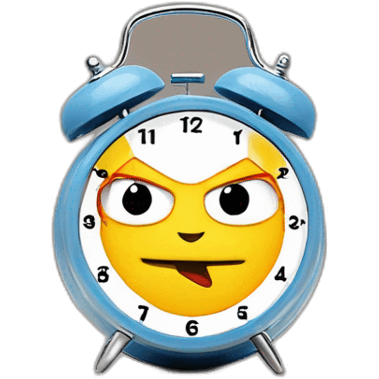 Funny superheroes modern alarm clock for kids emoji