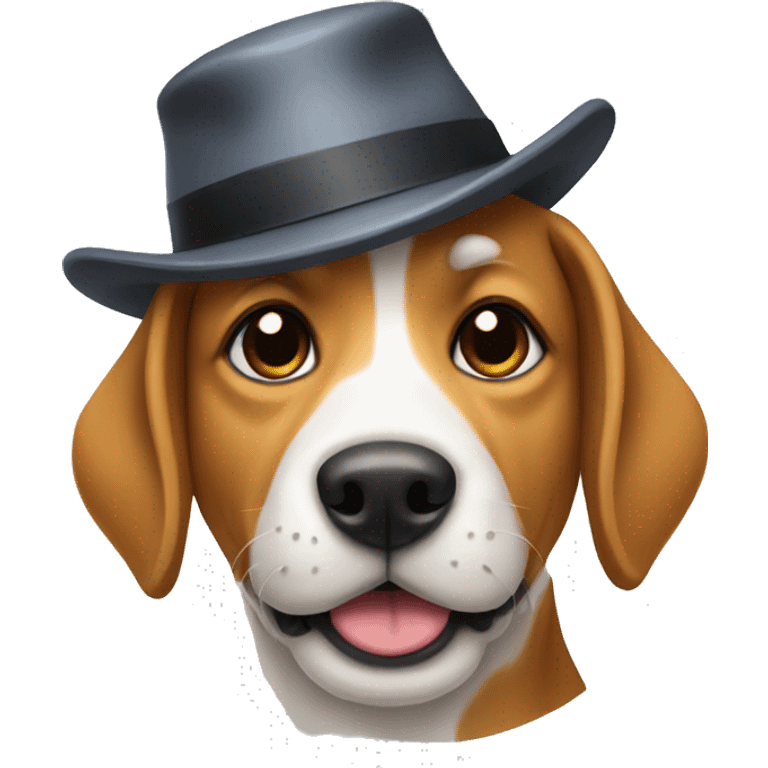 dog with hat and bone  emoji